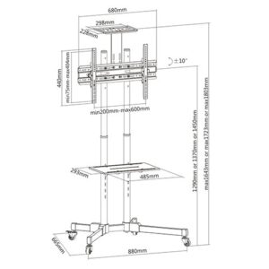 VERSATILE & COMPACT TV CART